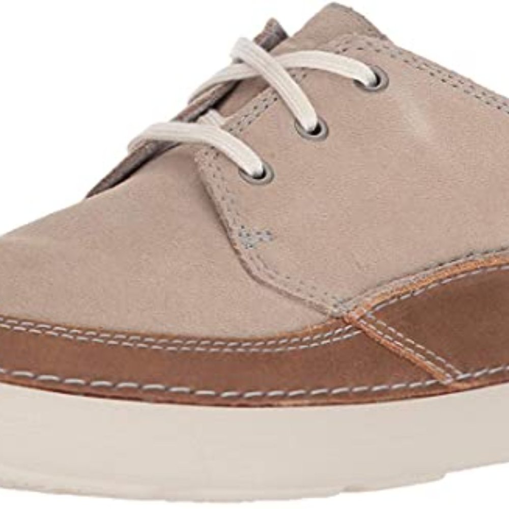 Collection by Clarks Gosler Edge Sand Contrasting Colors Suede Canvas Me… - Picture 15 of 16